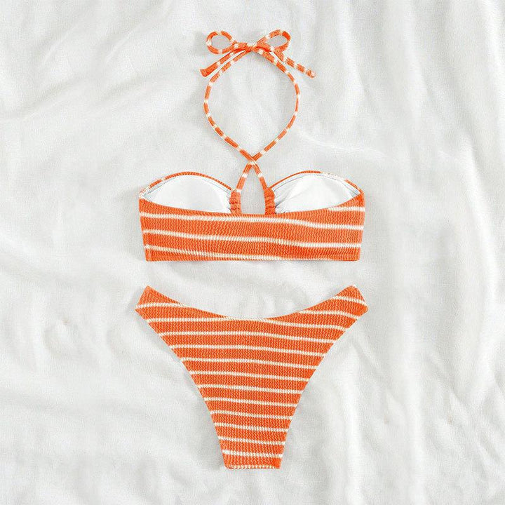 Women's Bandeau Bikini with stylish striped design Mune Fashion