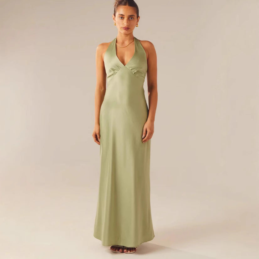 Women Elegant Wrap Dress with V-Neck and Slim, Flowing Fit Mune Fashion