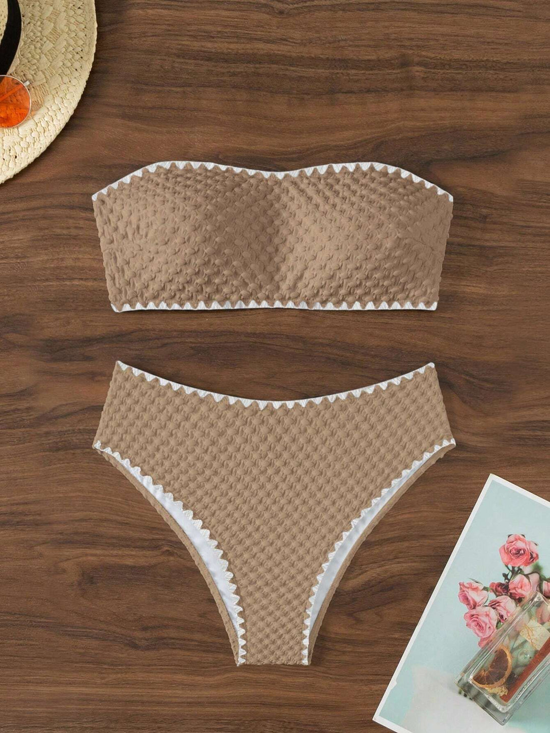 Women's bandeau bikini with structured surface Mune Fashion