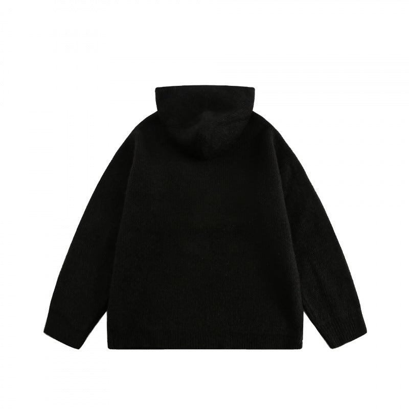 Unisex Oversize Hoodie made of fine knit with half zipper Mune Fashion