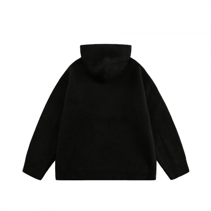 Unisex Oversize Hoodie made of fine knit with half zipper Mune Fashion