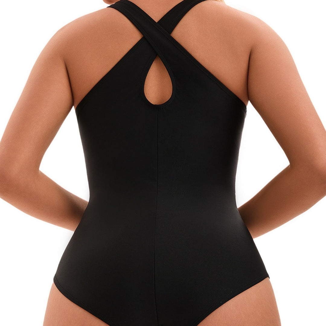 Ladies Elegant Jumpsuit with V-Neck and Targeted Gatherings Mune Fashion