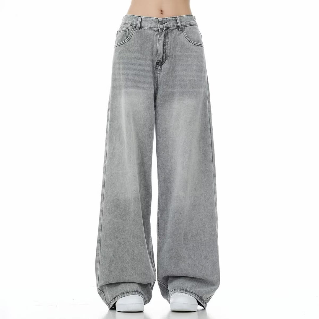 Women's Wide-Cut Jeans with High Waistband Mune Fashion