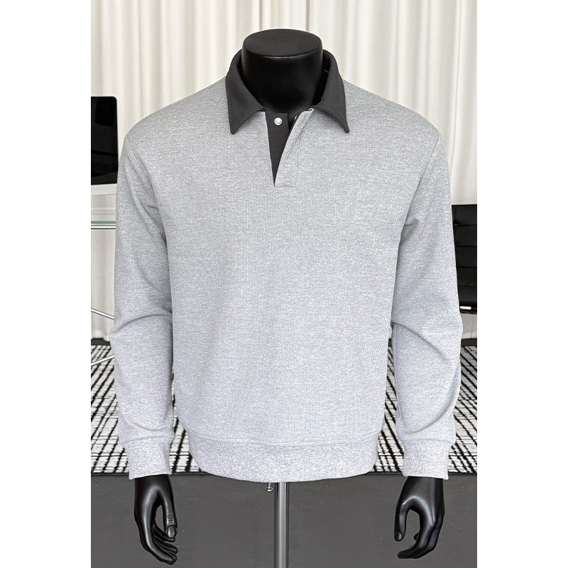 Men's Fashionable Polo Sweater Mune Fashion