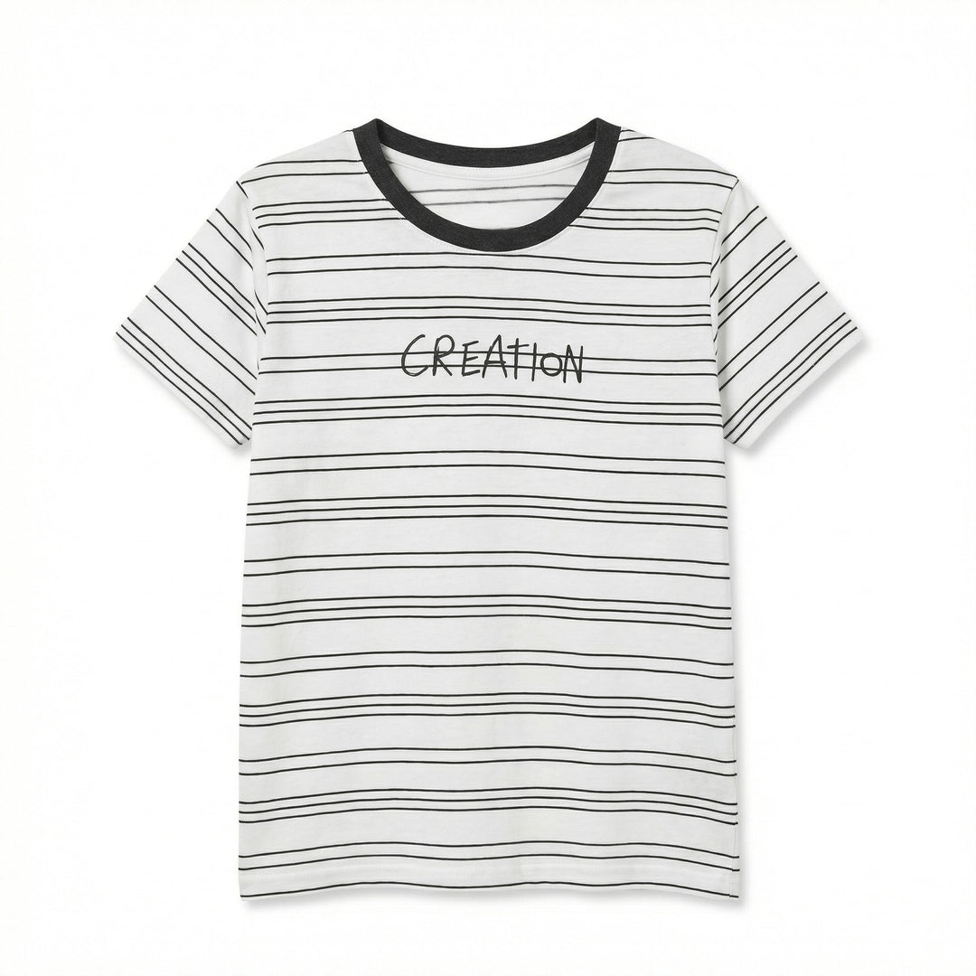 Damen Modernes Streifen-Shirt mit Rundhalsausschnitt Mune Fashion