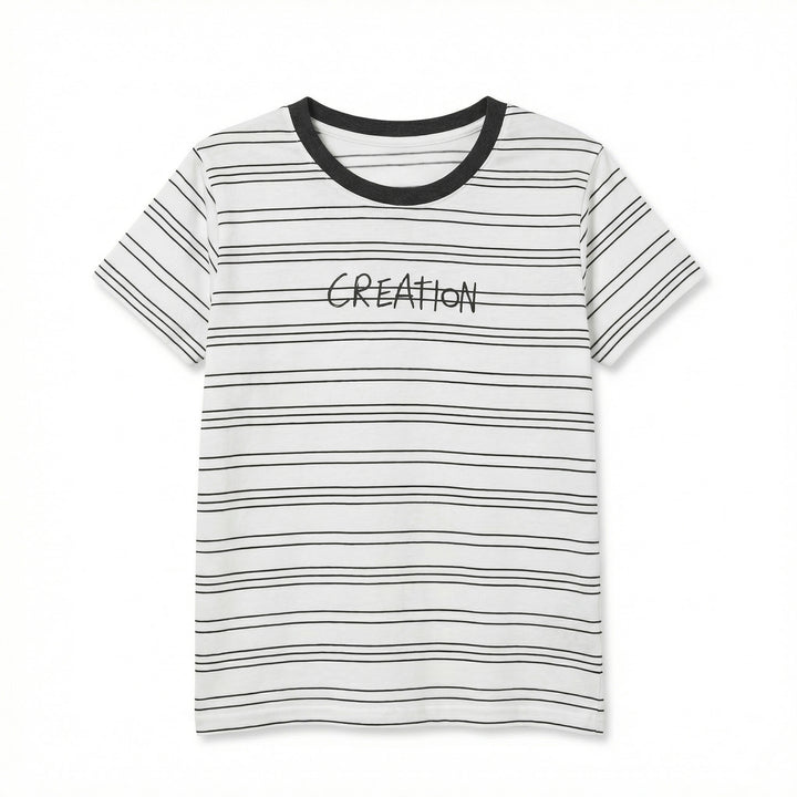 Damen Modernes Streifen-Shirt mit Rundhalsausschnitt Mune Fashion
