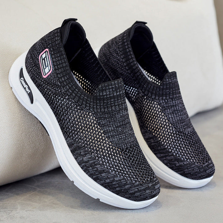 Women's Breathable Slip-On Sneakers with Soft Stretch Upper Mune Fashion