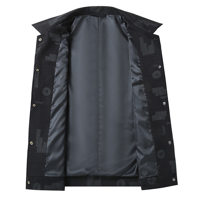 Men's lightweight textured overshirt with patch pockets and subtle all-over print Mune Fashion