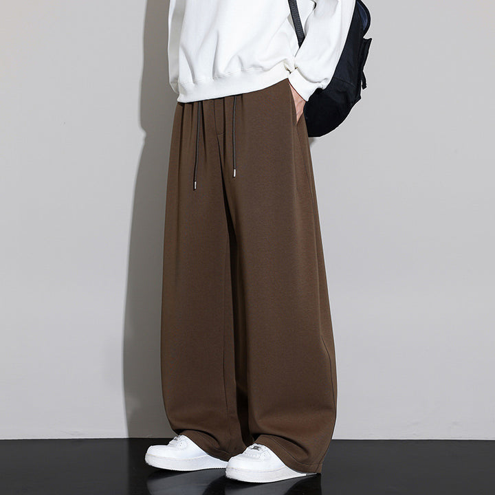 Men's Loose Fit Jogging Pants with Drawstring and Flowing Jersey Quality Mune Fashion