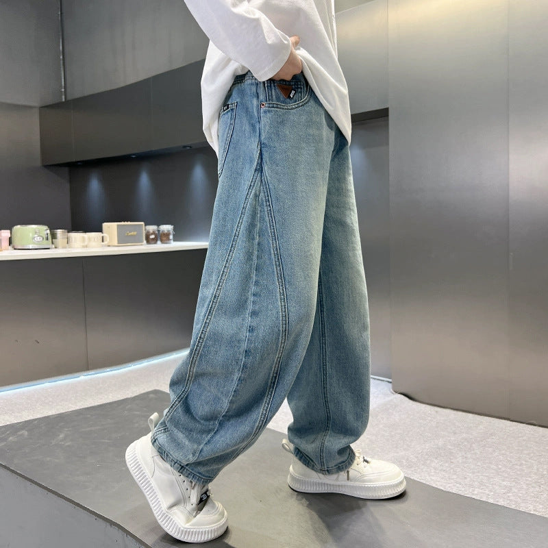 Unisex wide Denim pants with deep side pockets Mune Fashion