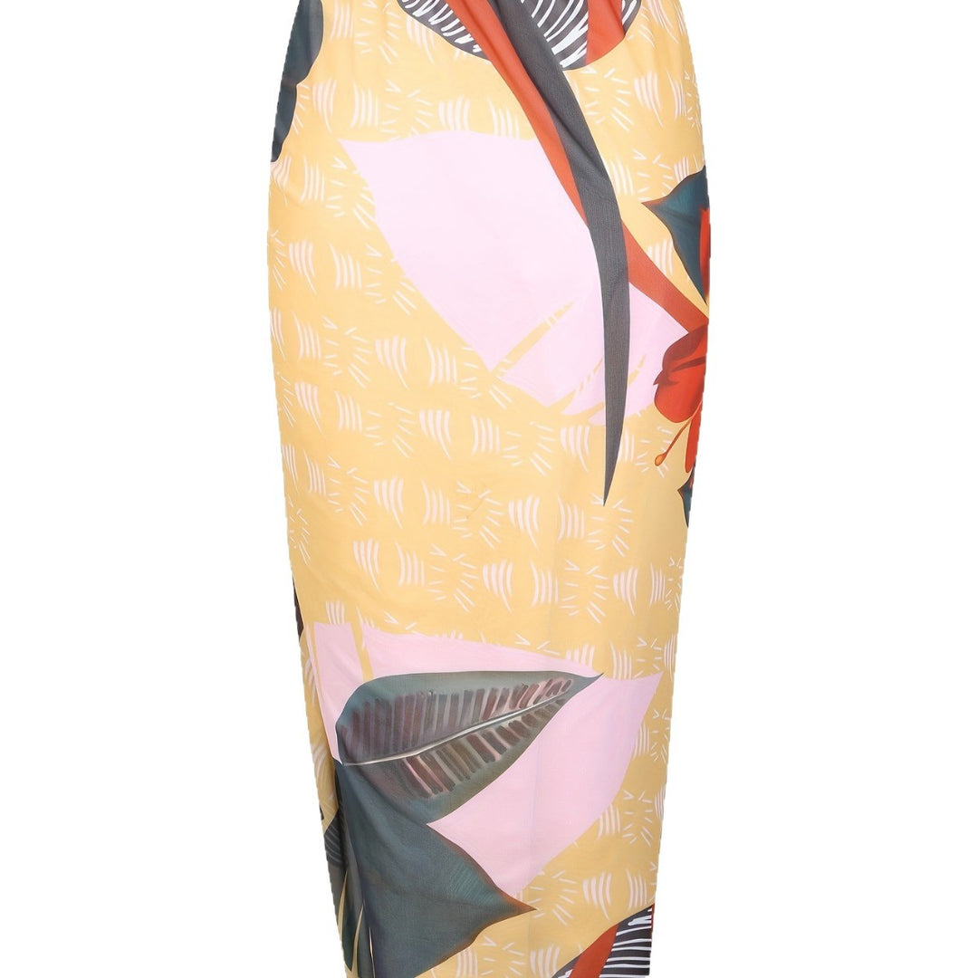 Women One-Piece Swimsuit with Elegant Wrap Skirt Mune Fashion