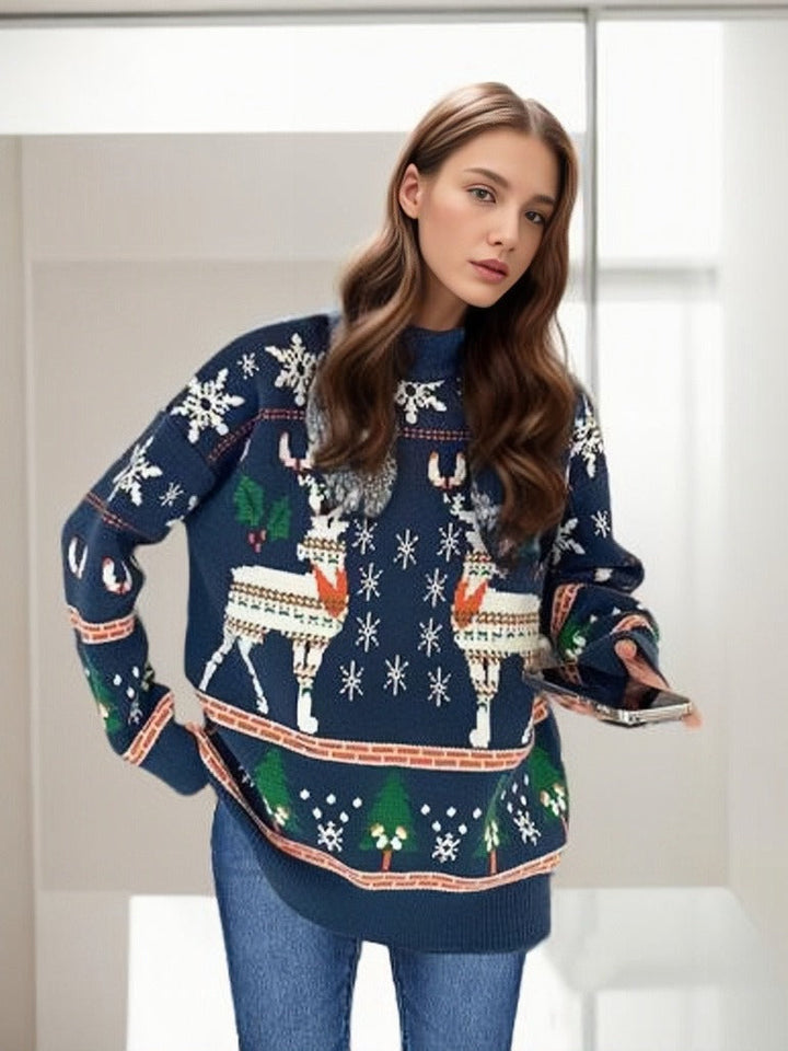 Mune | Women's Christmas Sweater with Festive Patterns and Casual Fit