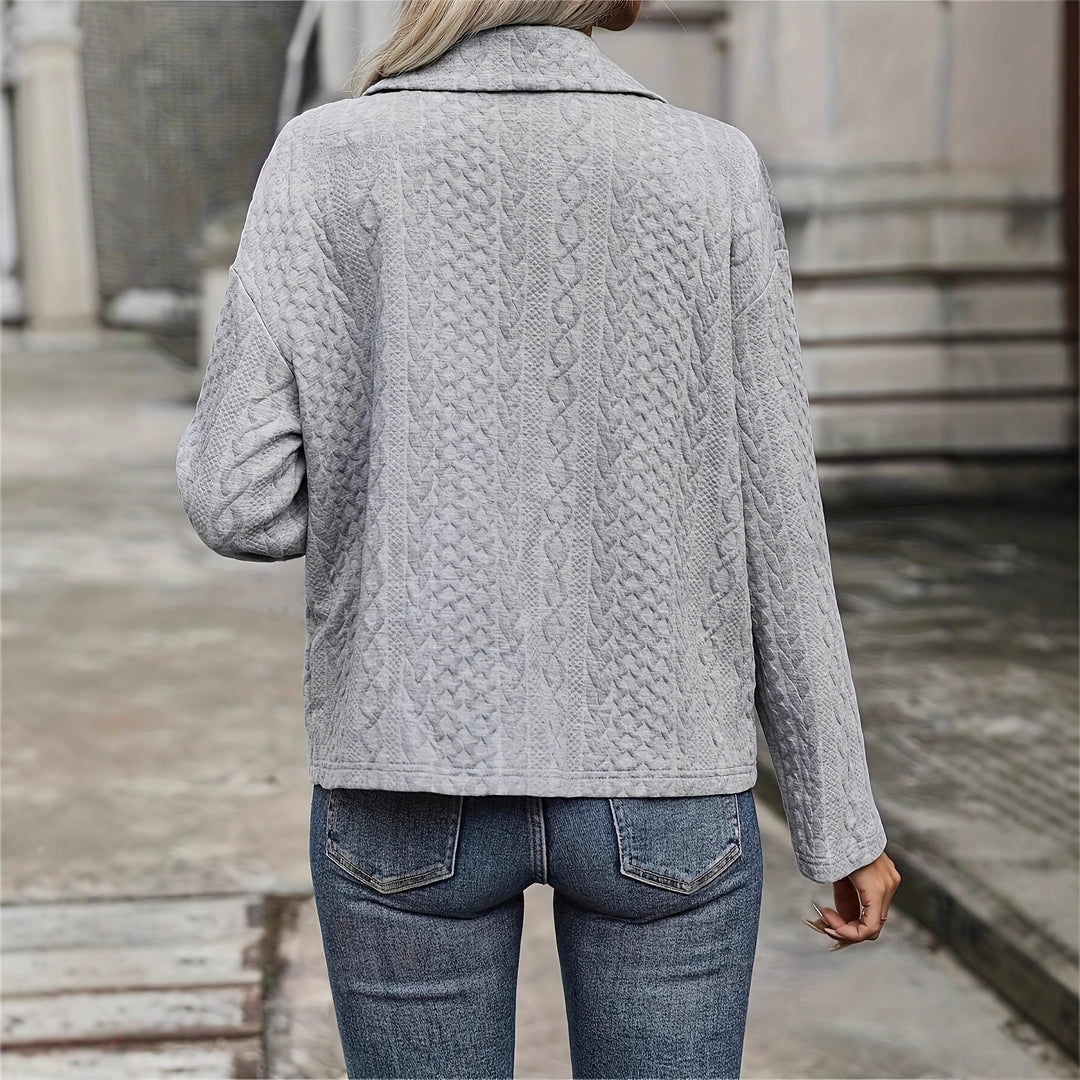 Women's Structured Quilted Shirt Jacket with Flap Pockets Mune Fashion