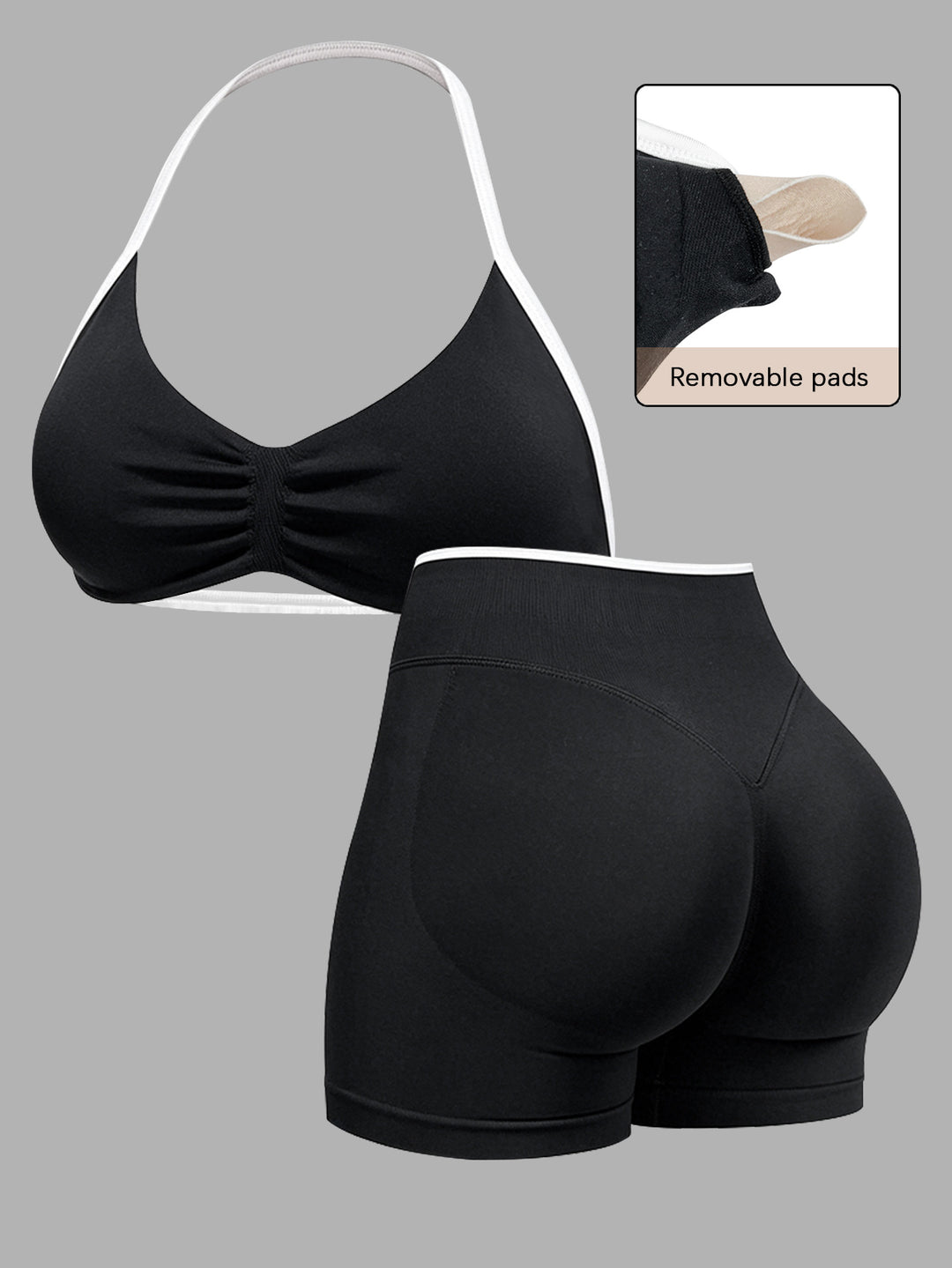 Women's Sporty Bikini with Padded Top and High Waist Mune Fashion