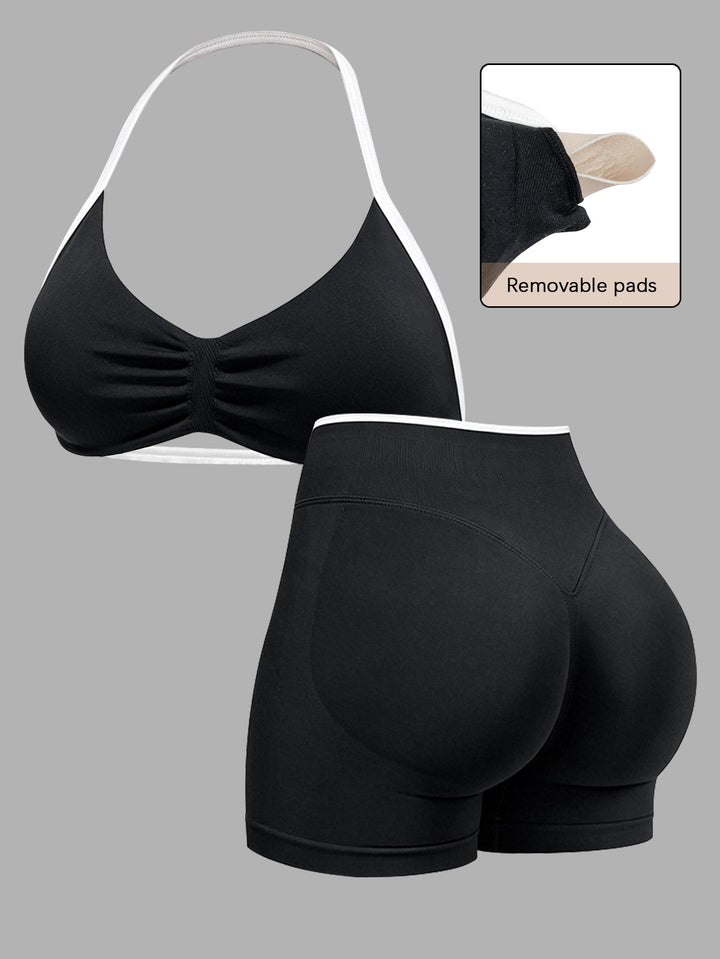 Women's Sporty Bikini with Padded Top and High Waist Mune Fashion