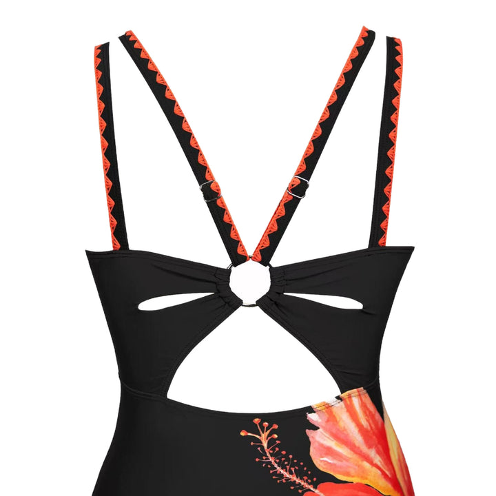 Ladies Elegant Jumpsuit with Floral Accents Mune Fashion