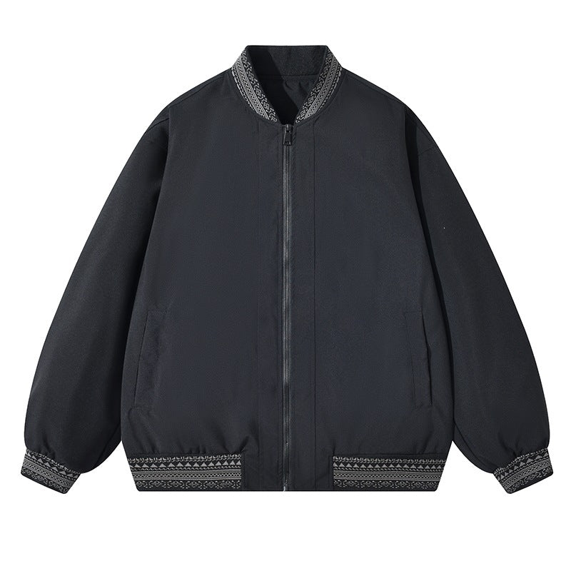 Women's Oversize Bomber Jacket with Folkloric Embroidery Mune Fashion
