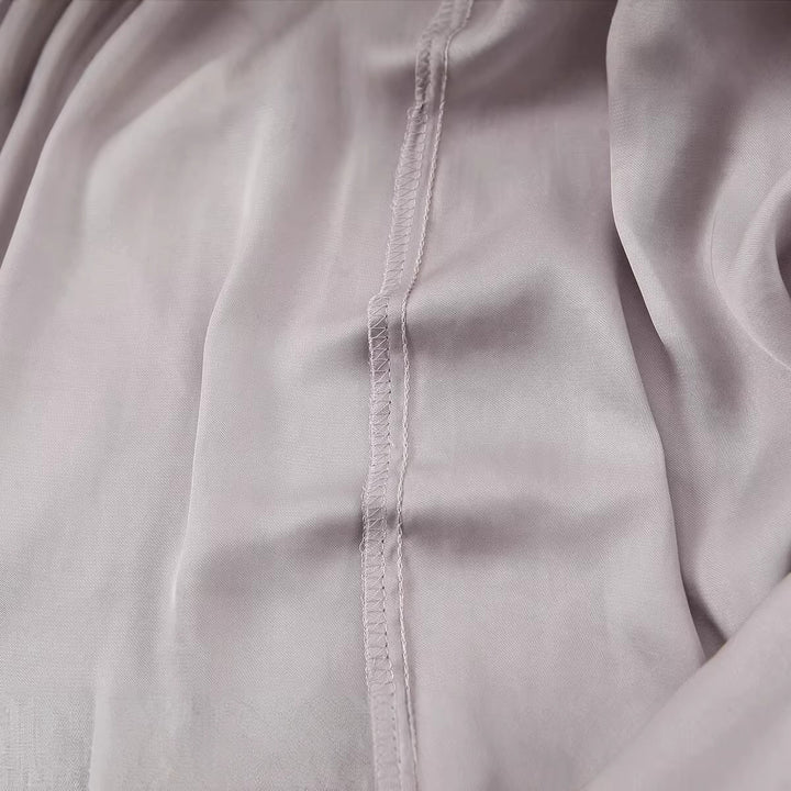 Ladies Elegant Pull-on Blouse with Ties, Voluminous Cuffs and Boxy Silhouette Mune Fashion