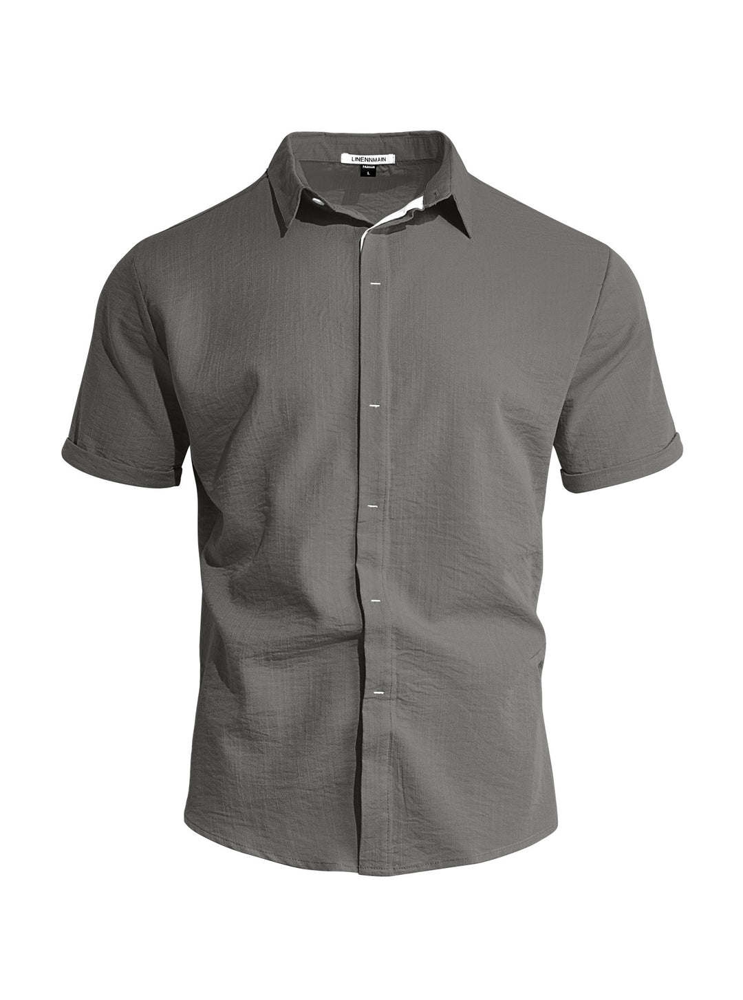 Men's breathable linen shirt with kent collar and rolled-up sleeves Mune Fashion