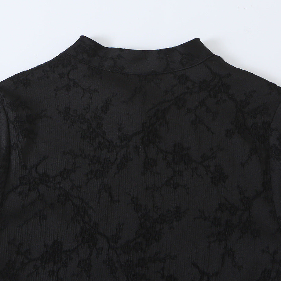 Women's Sleeveless Cheongsam-Inspired Top with Stand Collar and Decorative Button Placket Mune Fashion