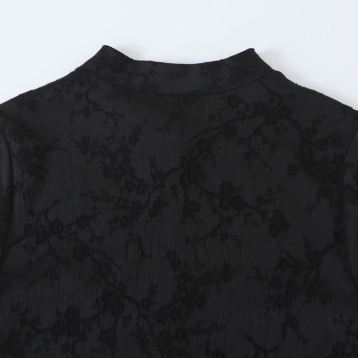Women's Sleeveless Cheongsam-Inspired Top with Stand Collar and Decorative Button Placket Mune Fashion