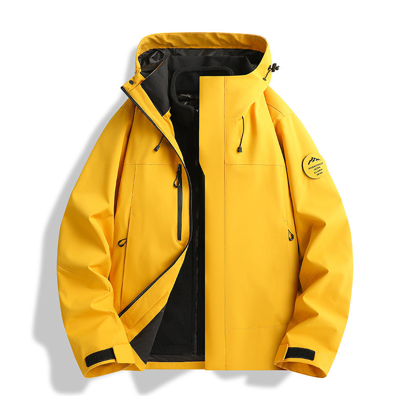 Men's Breathable, Waterproof Softshell Jacket with Fleece Lining and Hood Mune Fashion