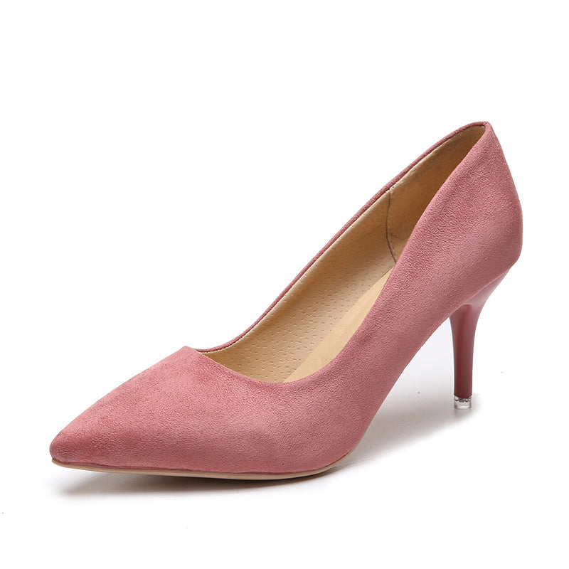Ladies pointed court pumps with slim stiletto heel and padded comfort insole Mune Fashion