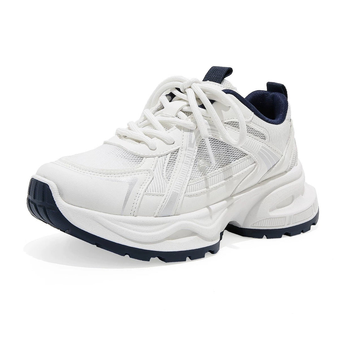 Women Retro-Chunky-Sneaker with extra soft wedge plateau sole and padded comfort collar Mune Fashion