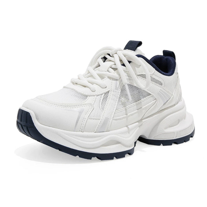 Women Retro-Chunky-Sneaker with extra soft wedge plateau sole and padded comfort collar Mune Fashion