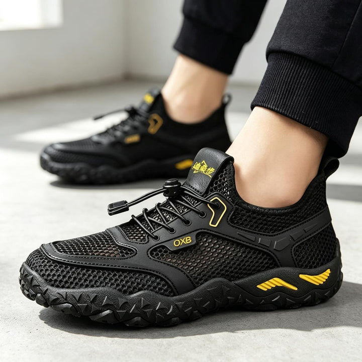 Men's Breathable Mesh Sneakers with Quick-Lacing System Mune Fashion