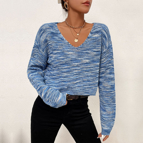 Women's Short Off-Shoulder Knit Sweater with Casual Crop Silhouette Mune Fashion