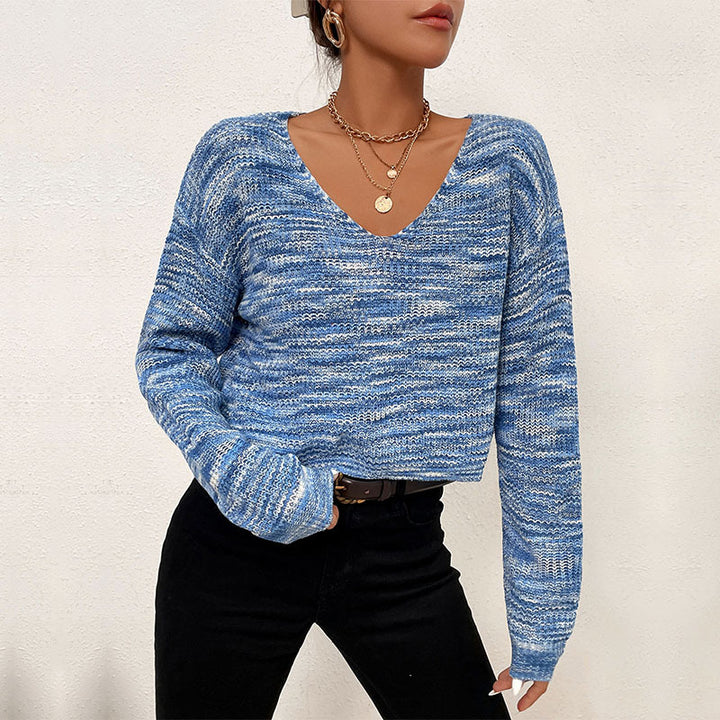Women's Short Off-Shoulder Knit Sweater with Casual Crop Silhouette Mune Fashion