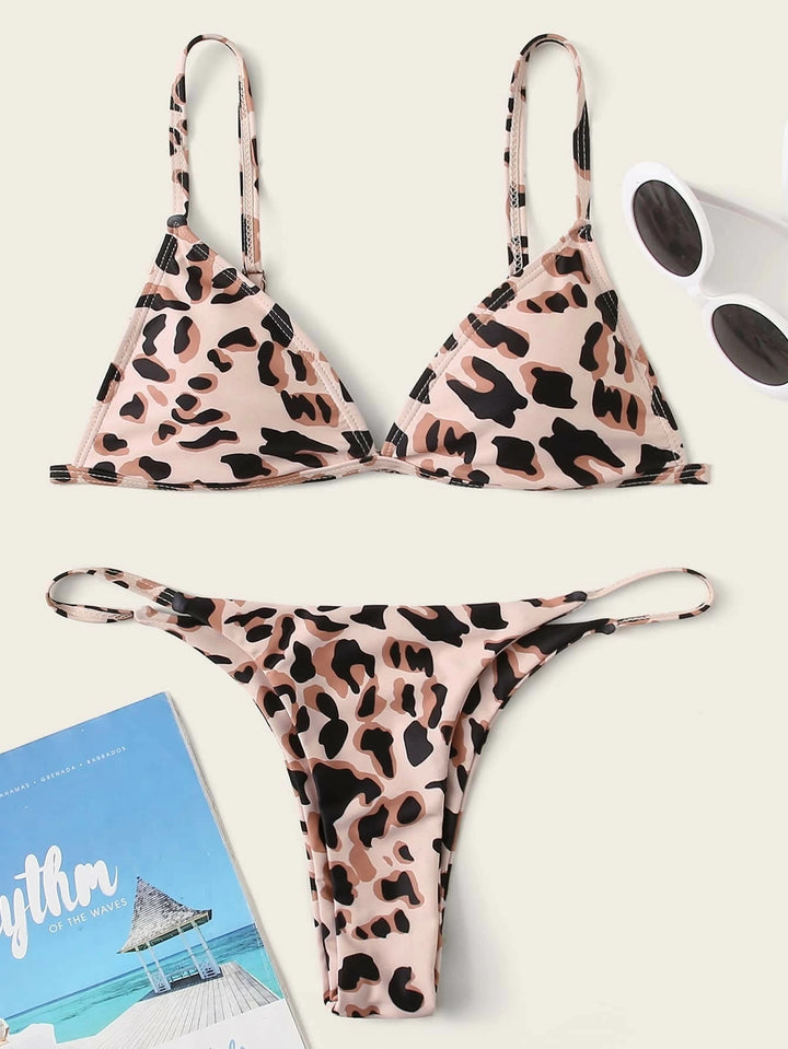 Women's triangle bikini with exciting leopard design Mune Fashion