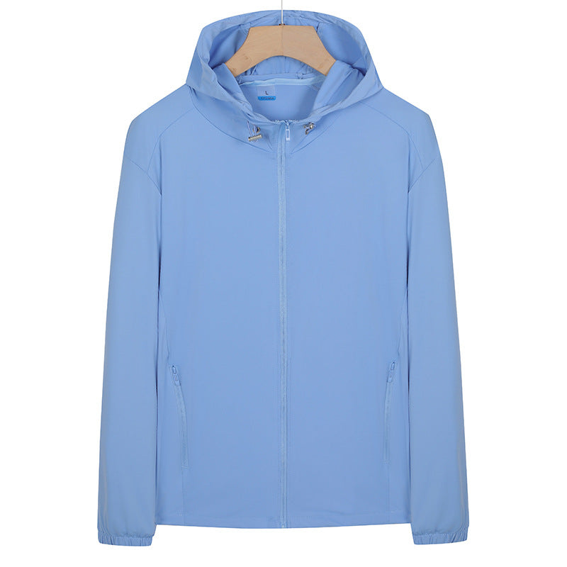 Unisex Lightweight wind and water-repellent hooded transitional jacket with full zipper, zippered pockets & elastic cuffs Mune Fashion