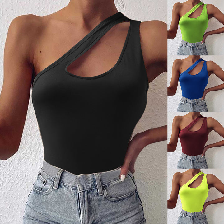 Women's asymmetrical bodysuit with trendy cut-out Mune Fashion