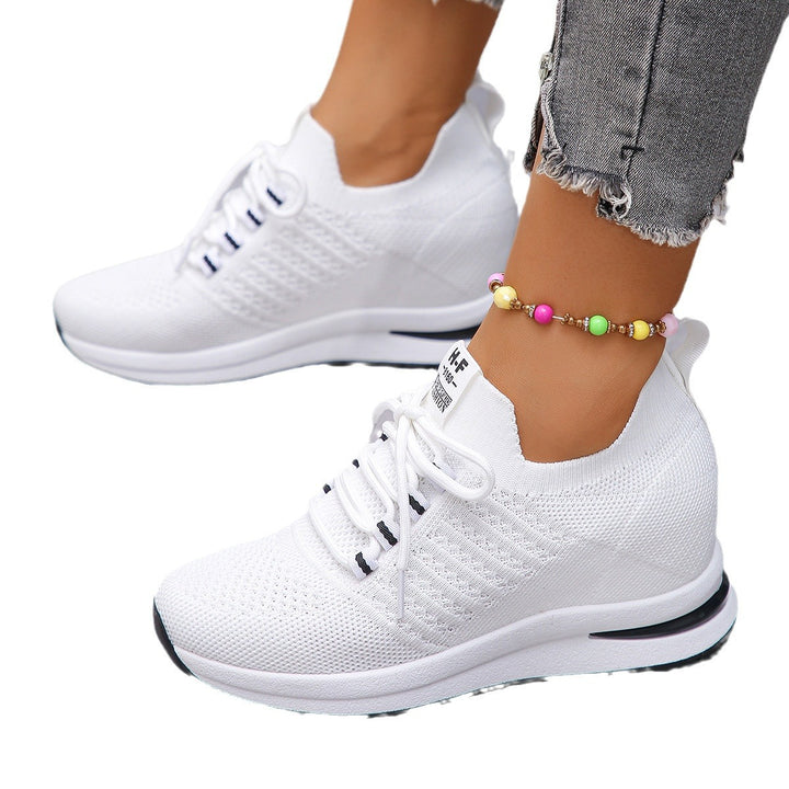 Women Wedge Sneaker made of Knit with Padded Platform Insole Mune Fashion