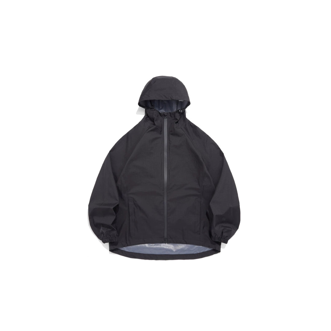 Unisex Lightweight Rain Jacket with Hood, Two-Way Zipper and Extended Hem Mune Fashion