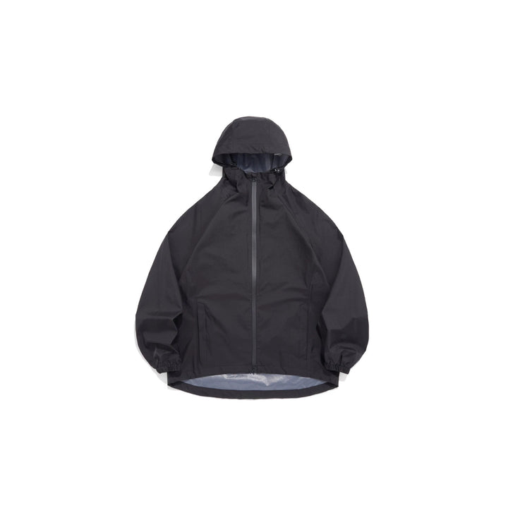 Unisex Lightweight Rain Jacket with Hood, Two-Way Zipper and Extended Hem Mune Fashion