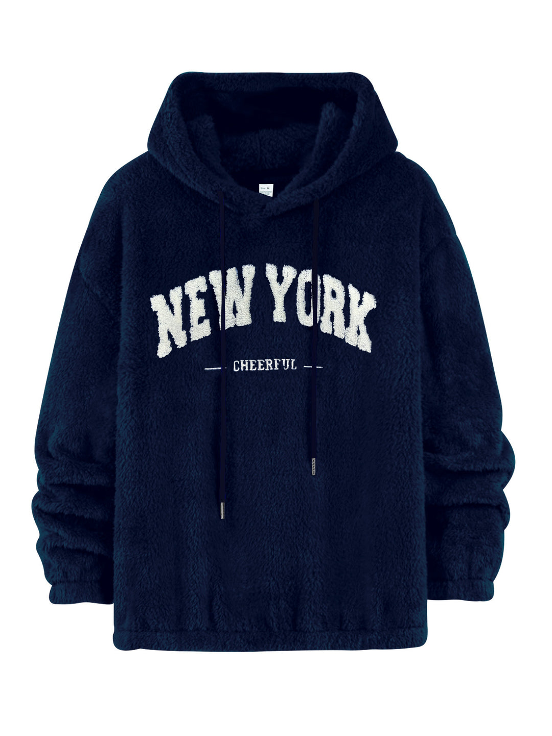 Unisex Cozy Teddy Fleece Hoodie with Chenille Lettering Mune Fashion