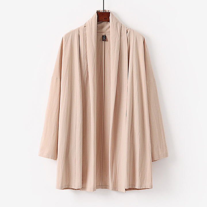 Unisex Open Kimono Cardigan made of lightweight cotton-linen blend Mune Fashion