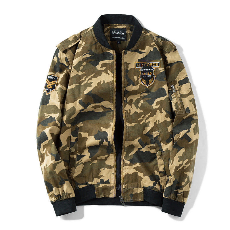Men's sporty bomber jacket in camouflage design Mune Fashion