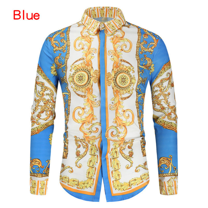 Men's Luxury Shirt with Impressive Baroque Pattern Mune Fashion
