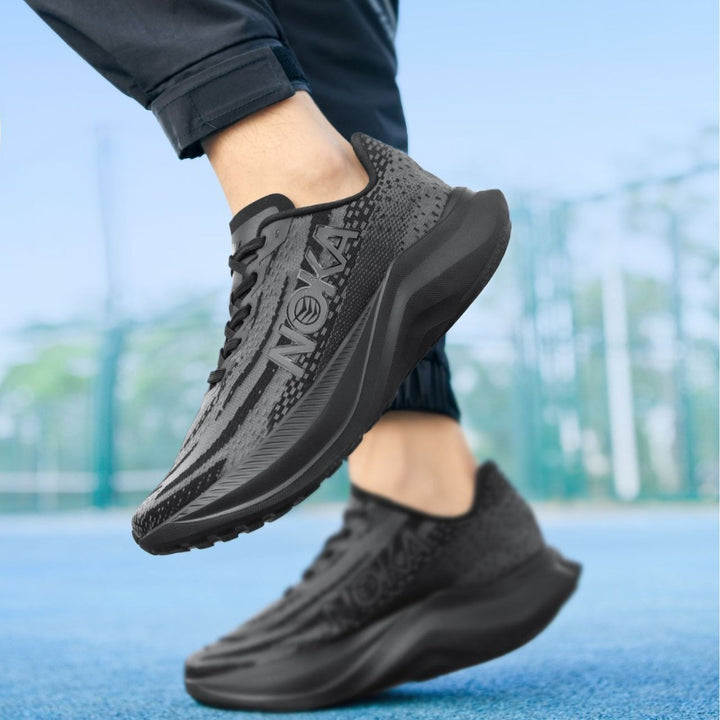 Unisex lightweight road running sneakers with high dynamic rebound midsole and breathable knitted upper Mune Fashion
