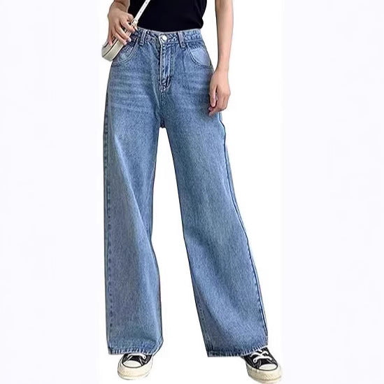Women's wide jeans with high waist, straight leg and relaxed fit Mune Fashion
