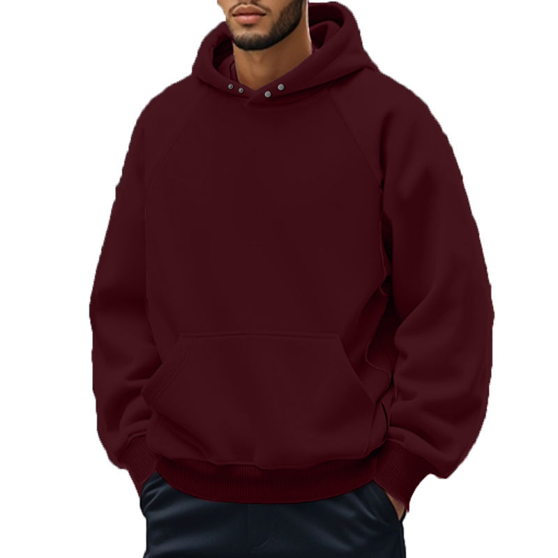 Men's oversized hoodie with kangaroo pocket, raglan sleeves, and ribbed cuffs Mune Fashion
