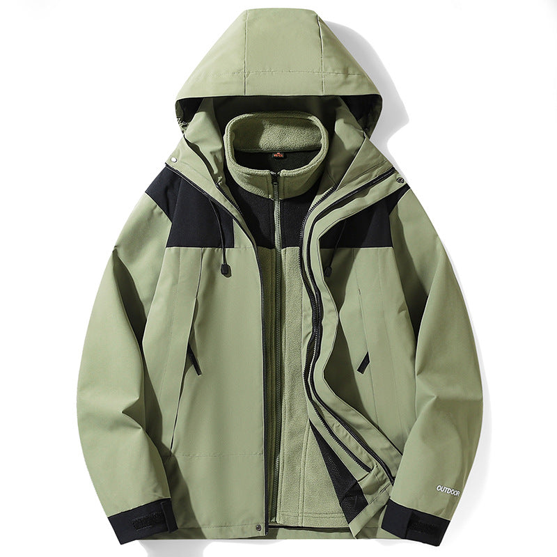 Women's multifunctional softshell jacket with removable fleece lining, windproof outer shell and adjustable hood Mune Fashion