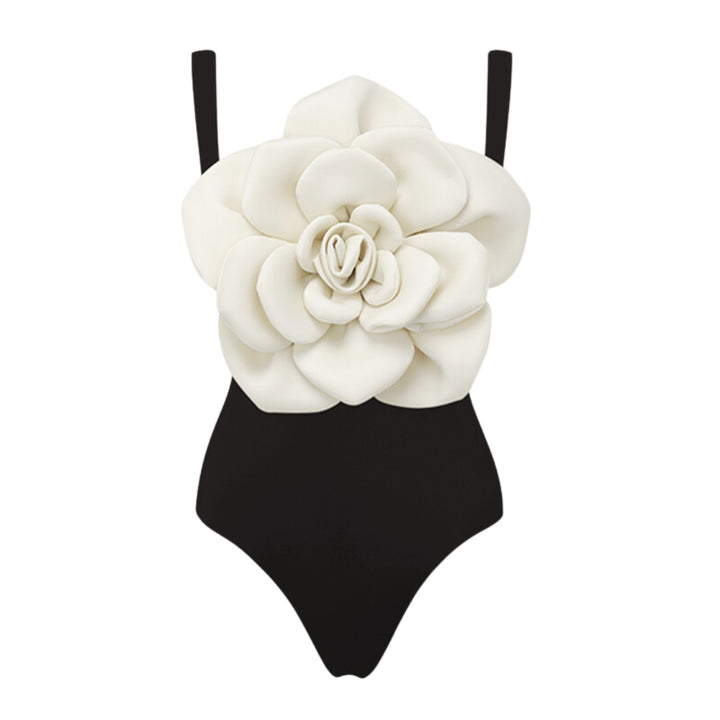 Women's swimsuit with floral volume and matching wrap skirt Mune Fashion