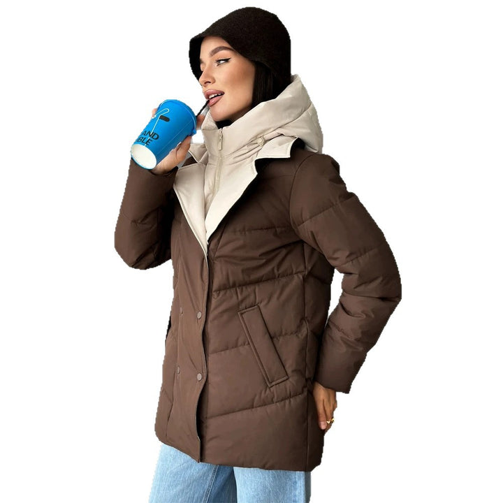 Women padded double-breasted parka with removable quilted inner vest Mune Fashion