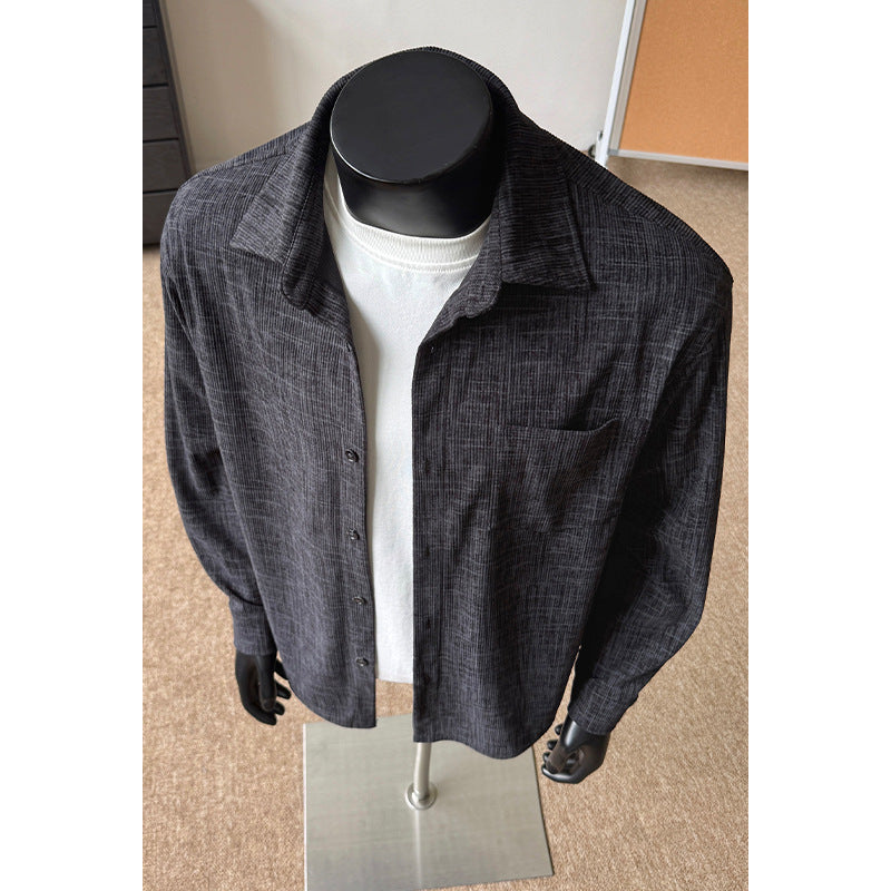 Men's Casual Long Sleeve Shirt Jacket Mune Fashion