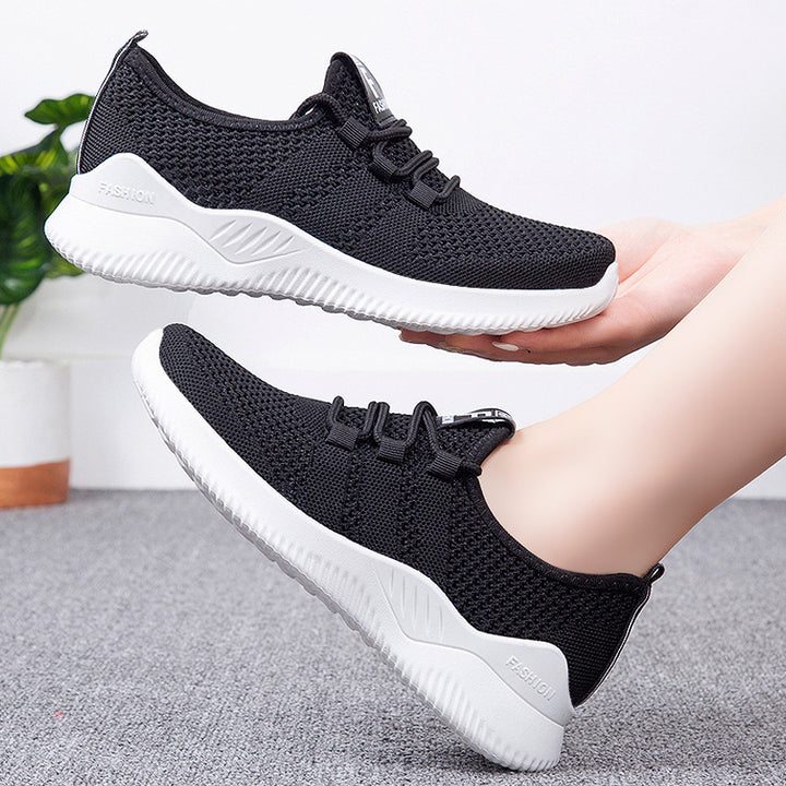 Unisex nan lightweight knit sneakers with elastic slip-on construction and cushioning EVA sole Mune Fashion